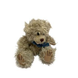 First and Main Plush Stuffed Animal Toy Scraggles Curly Fluffy Bear 7 in Tall Se